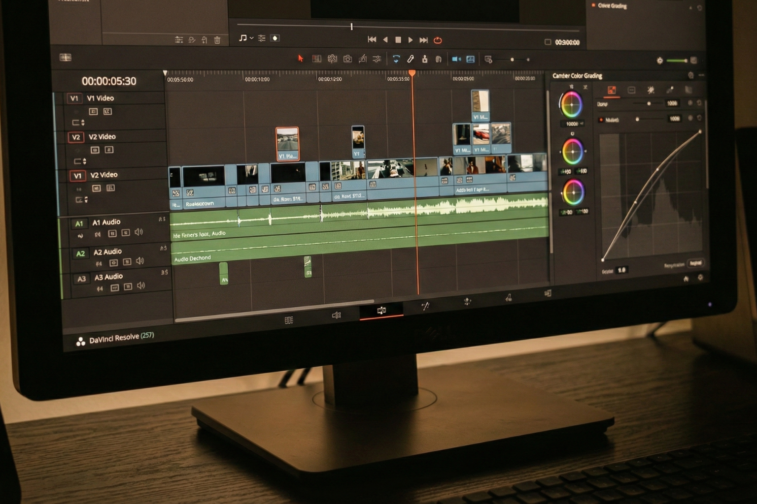 Timeline w programie montażowym